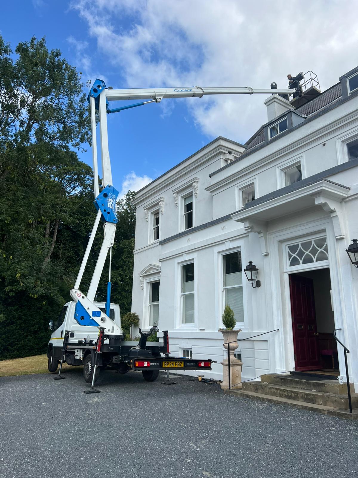 Chimney repair from cherry picker in Potters Bar